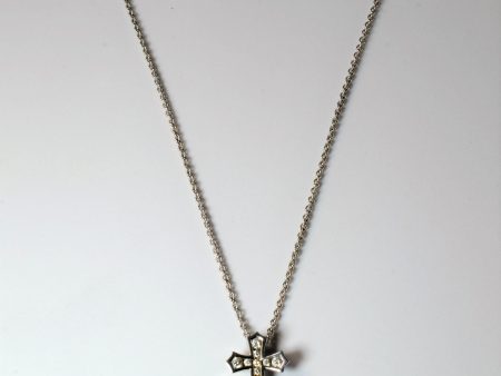 Channel Set Diamond Cross Necklace | 0.17ctw | 20  | Hot on Sale