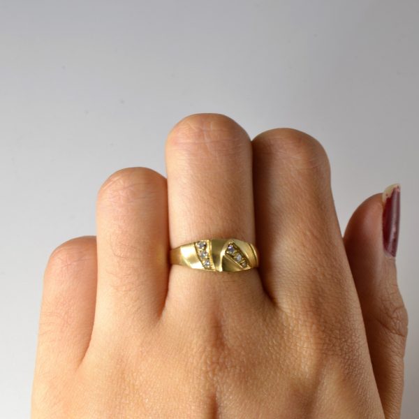 Abstract Diamond Ring | 0.09ctw | SZ 6.75 | Online now