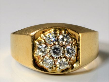 Cluster Set Diamond Ring | 0.49ctw | SZ 10.5 | Sale