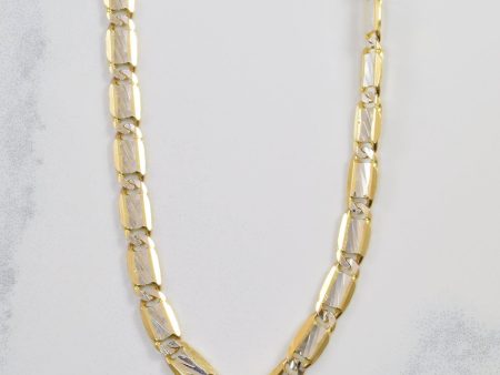 10k Yellow & White Gold Fancy Chain | 16  | Discount