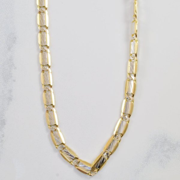 10k Yellow & White Gold Fancy Chain | 16  | Discount