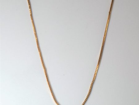 10k Yellow Gold Box Chain | 20  | Online Sale