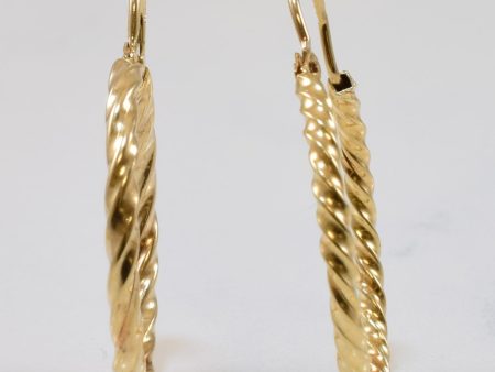 10k Yellow Gold Twisted Hoop Earrings | Supply