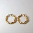 Twisted Yellow Gold Hoop Earrings | For Discount