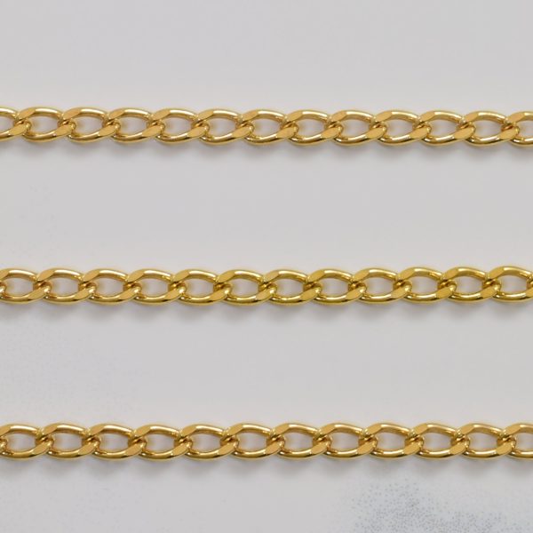 10k Yellow Gold Curb Chain | 19.5  | For Cheap