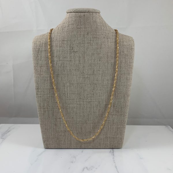 10k Yellow Gold Twisted Snake Chain | 18  | Online now