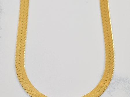 14k Yellow Gold Herringbone Chain | 30  | Supply