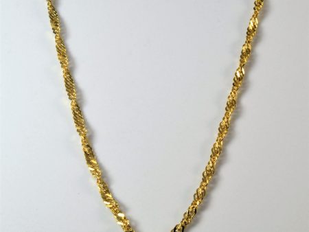 10k Yellow Gold Singapore Chain | 34  | Hot on Sale