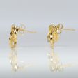 Yellow Gold Interwoven Stud Earrings | Discount