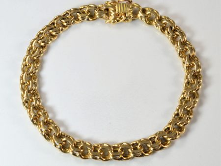 18k Yellow Gold Chain Bracelet | 8  | Fashion