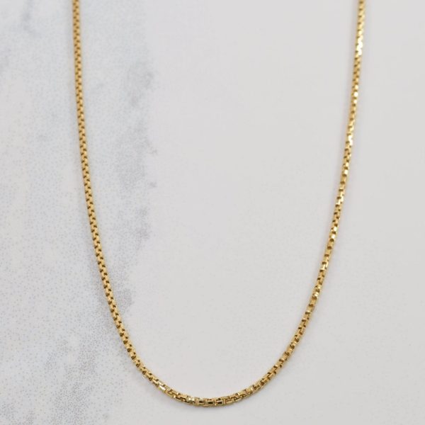 10k Yellow Gold Box Chain | 26.5  | Online now