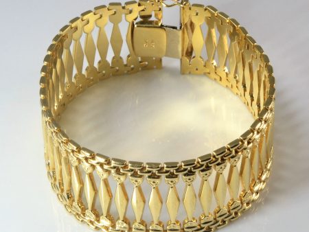 Textured Gold Bar Bracelet | 7  | Cheap