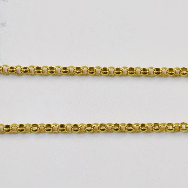 18k Yellow Gold Fancy Chain | 15.5  | Hot on Sale