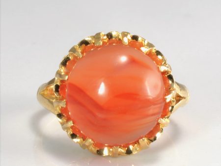 Solitaire Agate Ring | SZ 5.5 | Discount