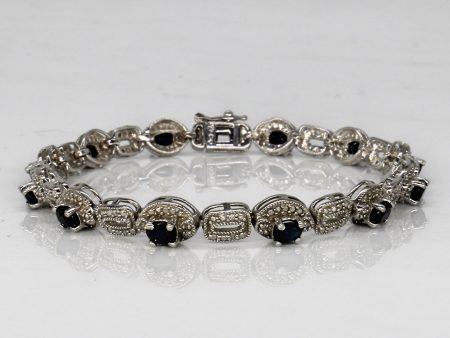 Sapphire & Diamond Bracelet | 2.00ctw, 0.12ctw | 7  | Cheap