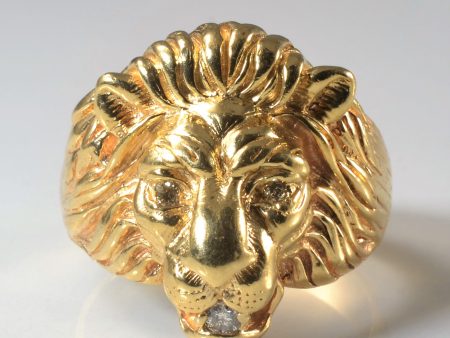 Diamond Lion Ring | 0.08ctw | SZ 9.5 | Fashion