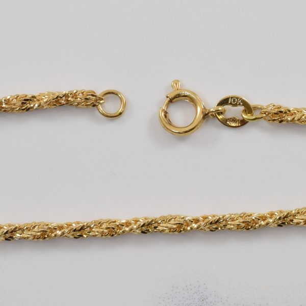 10k Yellow Gold Twisted Snake Chain | 18  | Online now