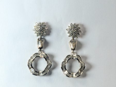 Multi Diamond Cluster Drop Earrings | 0.93ctw | on Sale