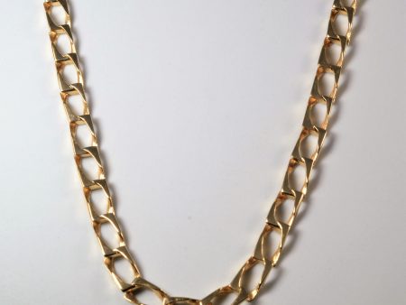 10k Yellow Gold Wide Open Link Chain | 19.5  | Fashion