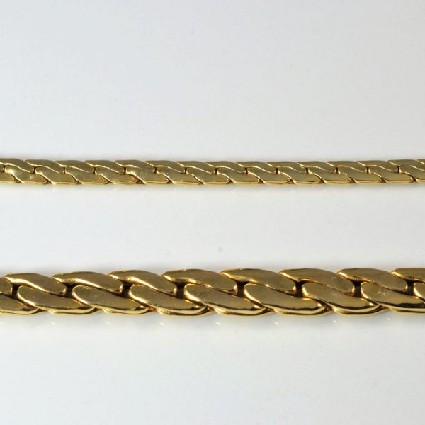 Yellow Gold Woven Chain Necklace | 17  | Cheap