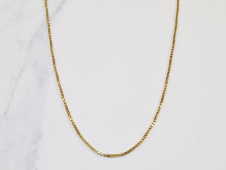 10k Yellow Gold Box Chain | 18  | Fashion