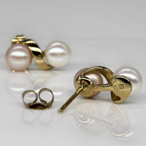 Two Tone Pearl Earrings | Online now