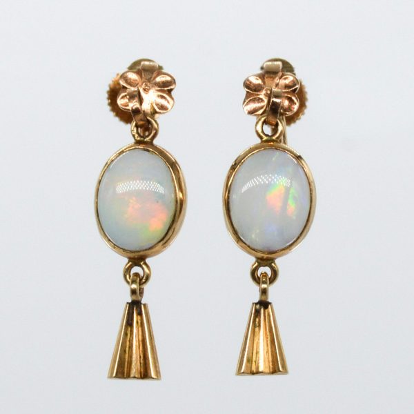 Clip On Bezel Opal Earrings | 2.00ct | Discount