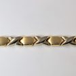 Crossover Two Tone Gold Bracelet | 7  | Fashion