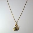 Yellow Gold Swan Pendant Necklace | 18 | For Cheap