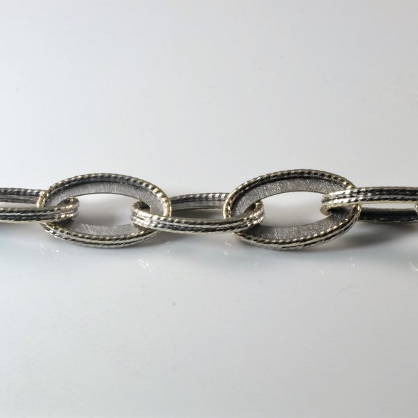 14k White Gold Rolo Chain Bracelet | 9.5  | Fashion