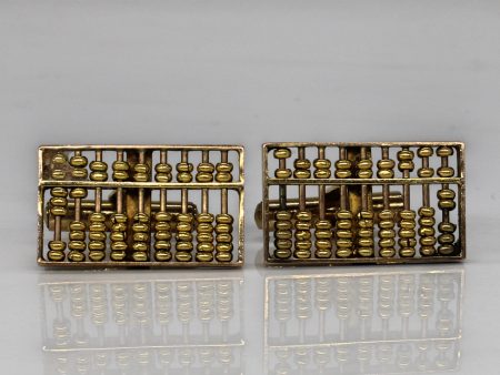 14k Yellow Gold Abacus Cufflinks | Online