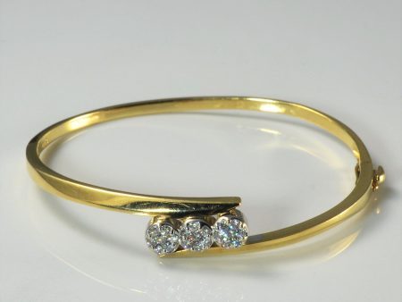 Triple Cluster Diamond Bypass Bangle | 0.24ctw | 7  | Online