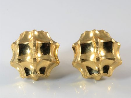 Textured Gold Dome Earrings | Online now