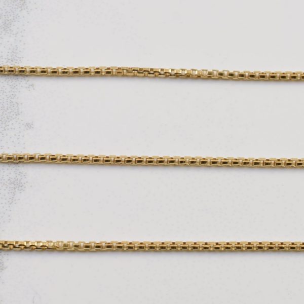 10k Yellow Gold Box Chain | 26.5  | Online now