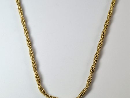 10k Yellow Gold Beaded Rope Chain | 16  | For Discount