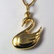 Yellow Gold Swan Pendant Necklace | 18 | For Cheap