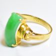 Curved Jadeite Cabochon Ring | 2.50ct | SZ 4.5 | Supply