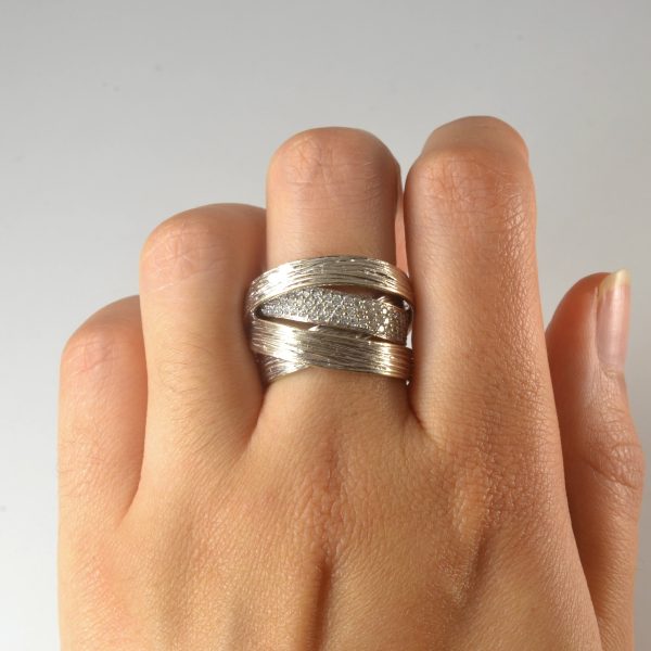 Diamond Overlay Wrap Ring | 0.53ctw | SZ 7.75 | Online Sale