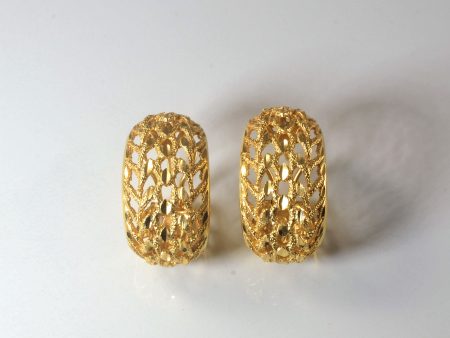 Filigree Huggie Earrings | For Sale