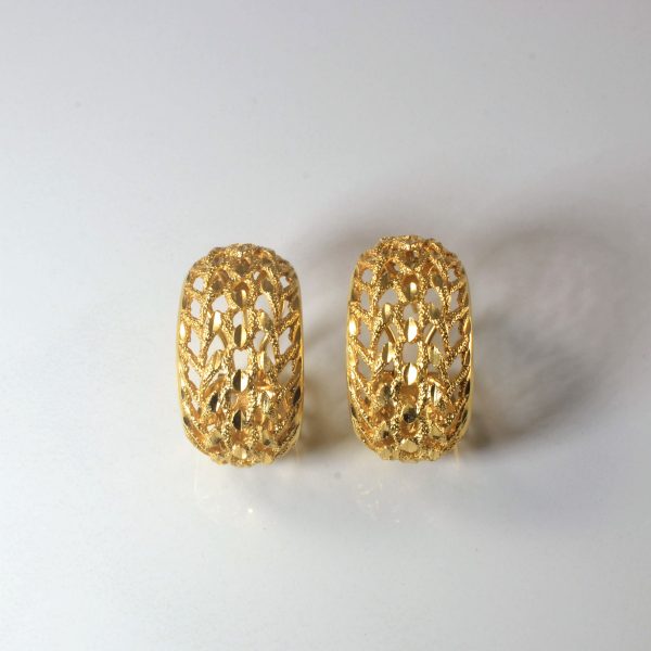 Filigree Huggie Earrings | For Sale