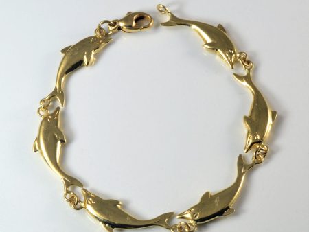 Dolphin Chain Bracelet | 7.5  | Sale