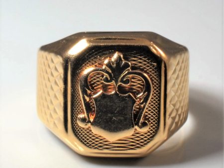 14k Rose Gold Signet Shield Ring | SZ 11.5 | Supply