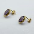 Mid Century Amethyst Stud Earrings | 3.30ctw | Discount