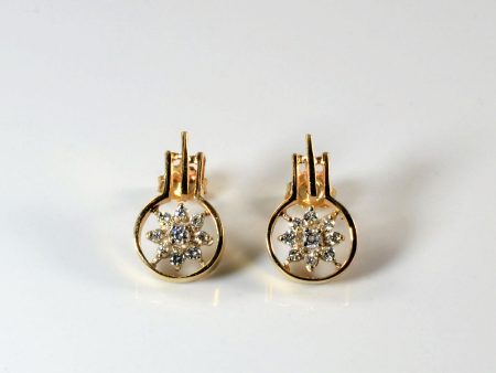 Floral Diamond Cluster Drop Earrings | 0.28ctw | Discount