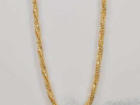 10k Yellow Gold Twisted Snake Chain | 18  | Online now