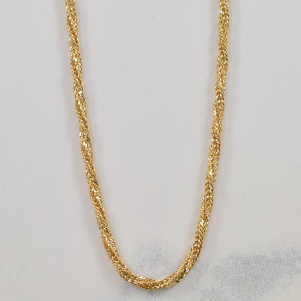 10k Yellow Gold Twisted Snake Chain | 18  | Online now