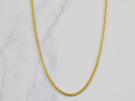 18k Yellow Gold Long Wheat Chain | 32  | Sale