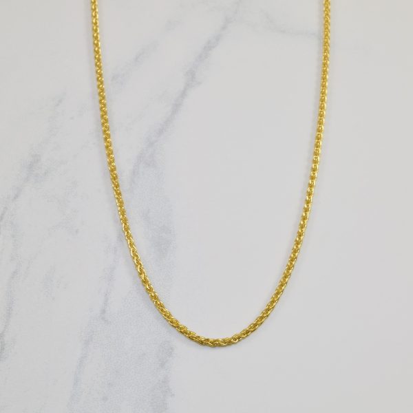 18k Yellow Gold Long Wheat Chain | 32  | Sale