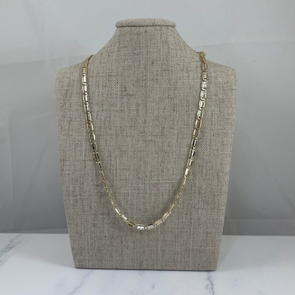 10k Yellow & White Gold Fancy Chain | 16  | Discount