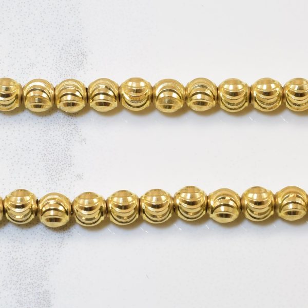 10k Yellow Gold Beaded Chain | 33.5  | on Sale